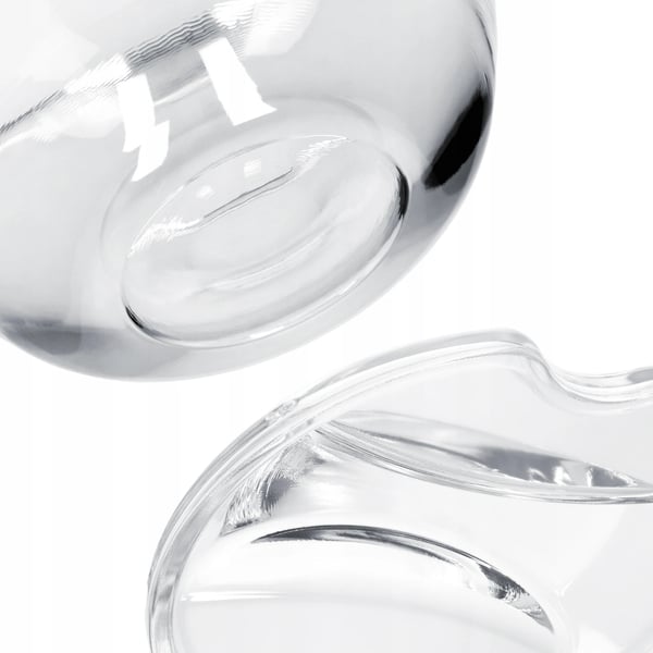 Sukkerkrukke i glas - Slikkrukke med låg - Elegant design - CE/EU-certificeret - Transparent