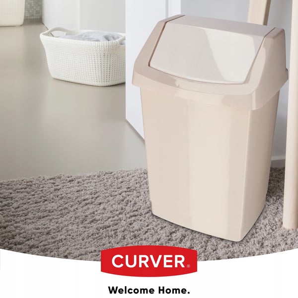 Skraldespand - Affaldsspand - Kapacitet 50 l - Beige