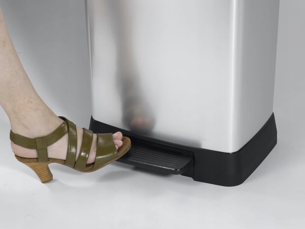 Affaldsspand - Pedalspand - Metal-look - 50 l