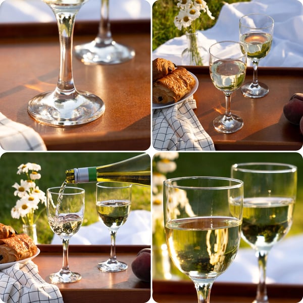 Vinglas - Sæt 6 stk - Kapacitet 290 ml pr. glas - Glas