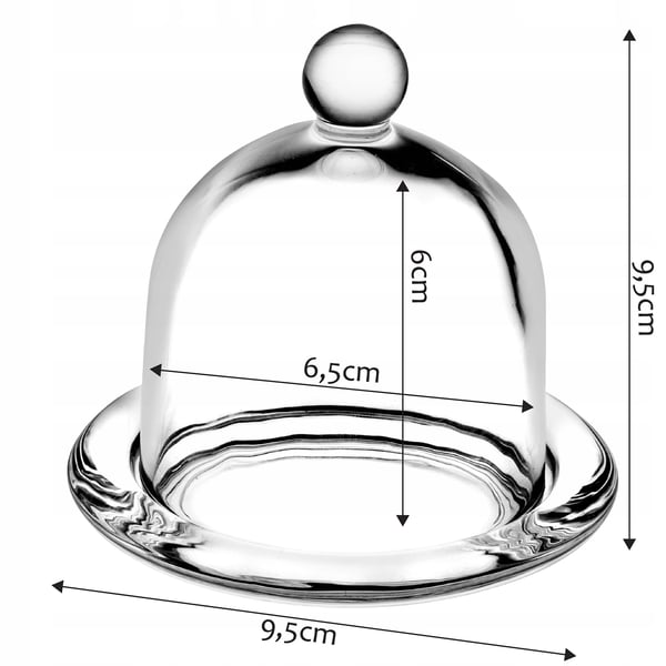 Glasburk 2-pack - Förvaringsbehållare för citron/tomat med lock - Glas - För kylskåp - Rund - Återanvändbar