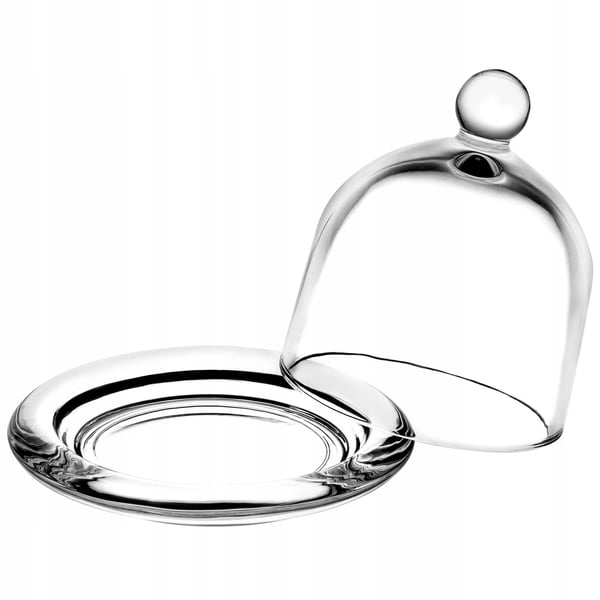 Glasburk 2-pack - Förvaringsbehållare för citron/tomat med lock - Glas - För kylskåp - Rund - Återanvändbar