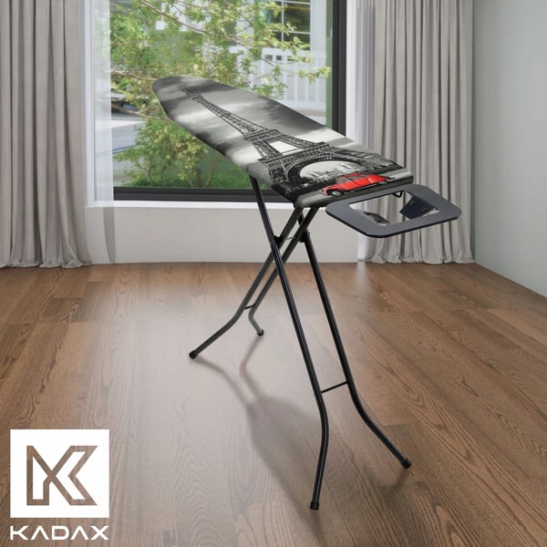 Strykbrädeöverdrag - Stretch - 148x52 cm - Elastisk Passform - Eiffeltorn-Motiv