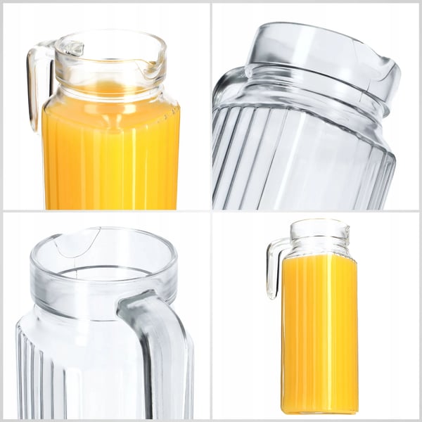 Kande og 6 glas sæt - Serveringssæt - Kande 1,1 l - Glas 360 ml - Til vand og juice - Sæt i 7 dele