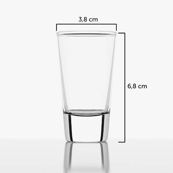 Shotglas & Likørglas - Sæt - 28 ml - 12 stk - FCM-certificeret - Til Vodka