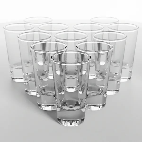 Shotglas & Likørglas - Sæt - 28 ml - 12 stk - FCM-certificeret - Til Vodka