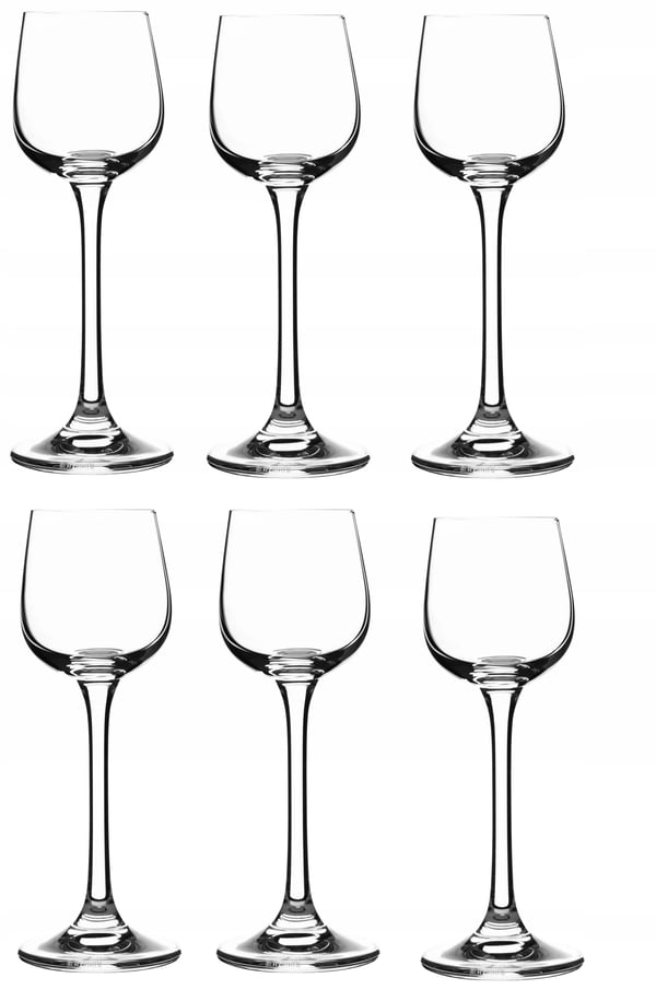 Vodka- og Likørglas Sæt - Snapseglas - Seks Dele - Volumen 60 ml - Shotglas - Til Vodka & Likør