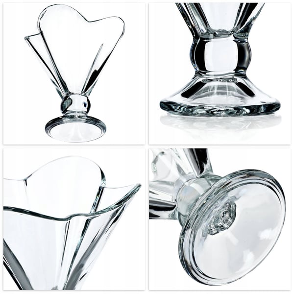 Dessertglas og isbægre - Sæt - 200 ml - 6 stk - Rund form - Glas - FCM-certificeret