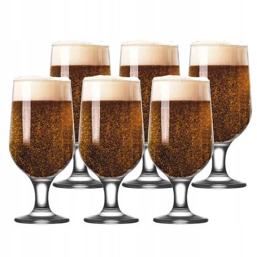 Ølglas - Pintglas - Volumen 385 ml - 6-pak - Fødevaresikker FCM - Brunt glas