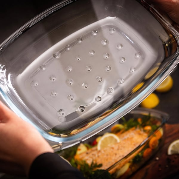 Ovnfast fad - Gratinfad - Med låg - 4,1 L - Keramik
