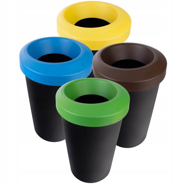 Soptunna - Avfallsbehållare 25 l - För källsortering - 4-pack