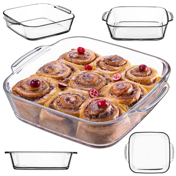 Ildfast fad - Gratinfad - 2,4 L - Firkantet - 25 cm - Keramik