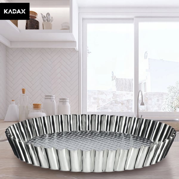 Bageform - Tærte-/Quicheform - Rund 22 cm - Metal - CE/EU-Certificeret