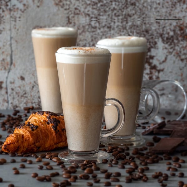 Latteglas - Kaffeglas - Sæt med 6 - 260 ml pr. glas
