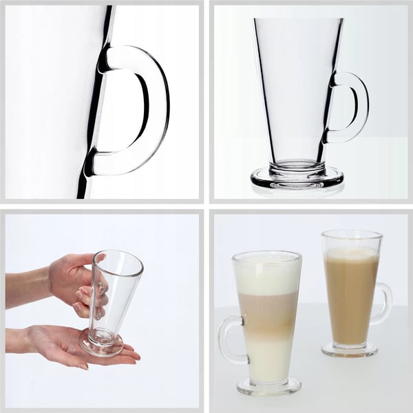 Latteglas - Kaffeglas - Sæt med 6 - 260 ml pr. glas