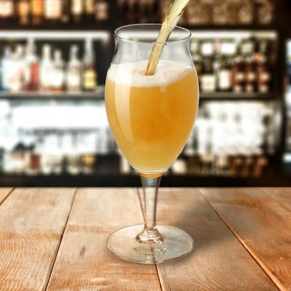 Ølglas - Pokalglas - Sæt 6 stk - 410 ml pr. glas - FCM-godkendt - Fremstillet i Polen