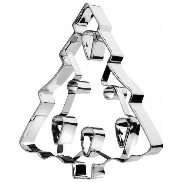 Kakform & pepparkaksform - Julgran - Metall - Silver - CE/EU