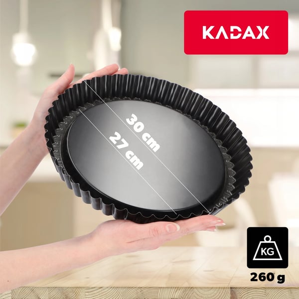 Bageform - Rund kage- og tærteform - 30 cm Diameter - Metal - Sølv