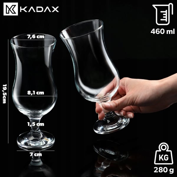 Ølglas - Sæt - Antal 6 stk - Kapacitet 460 ml - FCM-certificerede - Brun