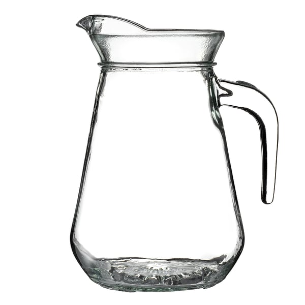 Glaskande - Vandkaraffel - 1,3 l - Med Hank - Til Vand, Juice, Lemonade, Kompot - FCM-godkendt