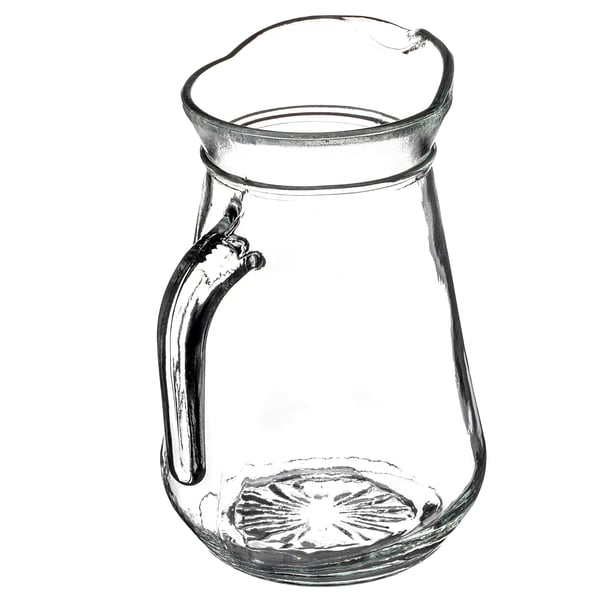 Glaskande - Vandkaraffel - 1,3 l - Med Hank - Til Vand, Juice, Lemonade, Kompot - FCM-godkendt