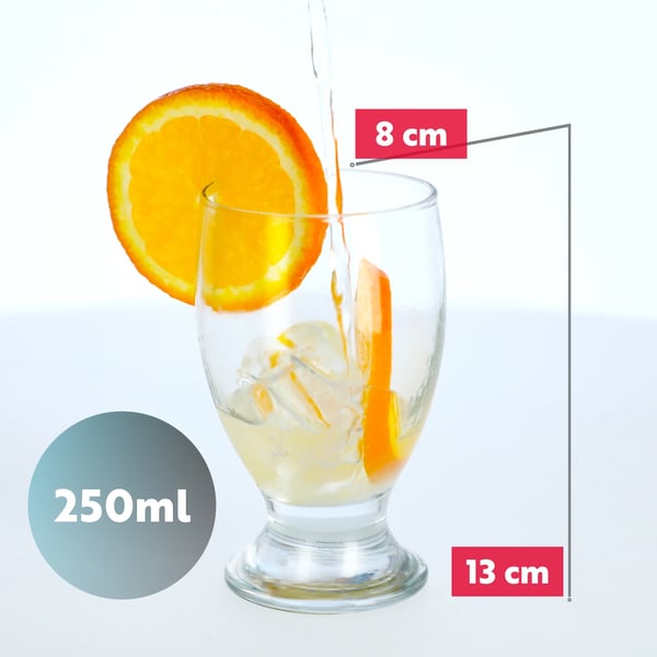Dessert- och dricksglas - 300 ml - Set med 12 st - FCM-certifierade