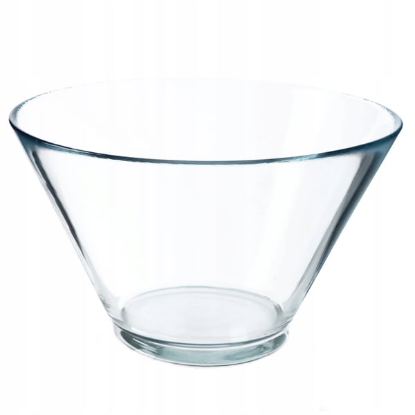 Salatskål i glas - Serveringsskål - Transparent glas - CE/EU-certificeret - Fremstillet i Polen
