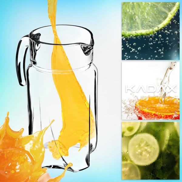 Glaskaraffel - Vand-/Saftkande - 1,7 l Kapacitet - Fødevaresikker (FCM) - Til Vand, Juice og Drikke