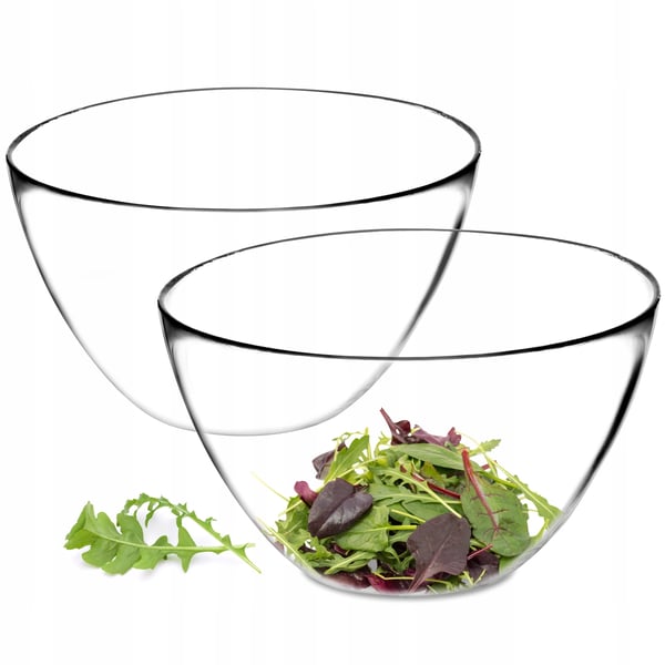 Salatskålsæt - Glasskåle - 2-pak - Diameter 17 cm - CE/EU