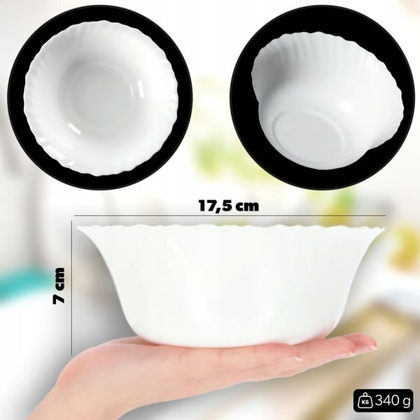 Lasinen salaattikulho - Tarjoilukulho - 17 cm - Salaatille ja hedelmille