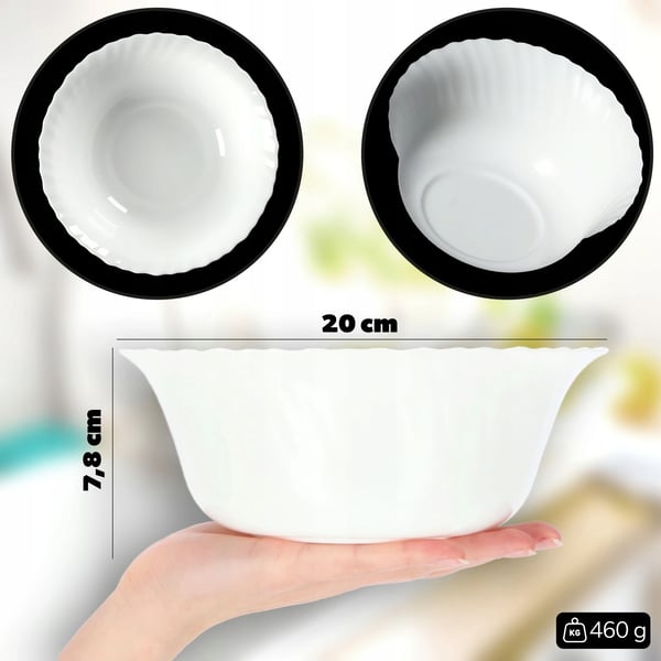 Salatskål i glas - Frugt- og serveringsskål - 21 cm - CE/EU