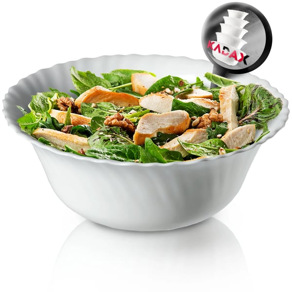 Salatskål i glas - Frugt- og serveringsskål - 21 cm - CE/EU
