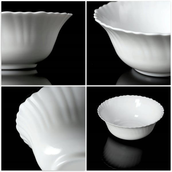 Salatskål i glas - Frugt- og serveringsskål - 21 cm - CE/EU