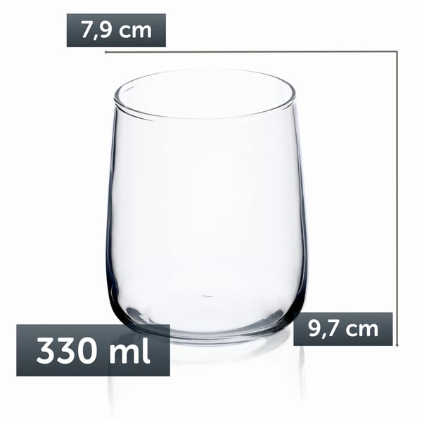 Drikkeglas/Vandglas - 6-pak - 330 ml - FCM-certificerede - Fremstillet i Polen