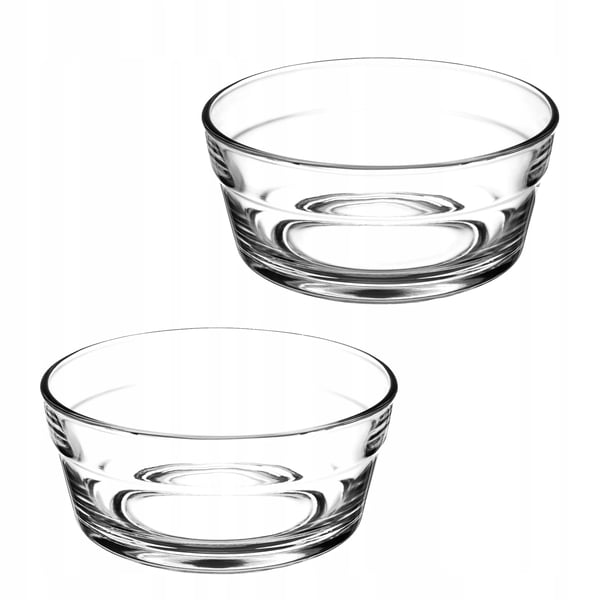 Salatskåle - Glasskåle - 12,5 cm Diameter - Sæt med 2 - Til Snacks & Frugt