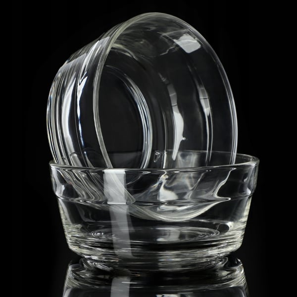 Salatskåle - Glasskåle - 12,5 cm Diameter - Sæt med 2 - Til Snacks & Frugt