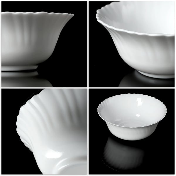 Salatskål/Frugtskål i glas - Serveringsskål - 23 cm - CE/EU-certificeret