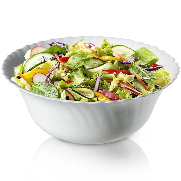 Salatskål/Frugtskål i glas - Serveringsskål - 23 cm - CE/EU-certificeret