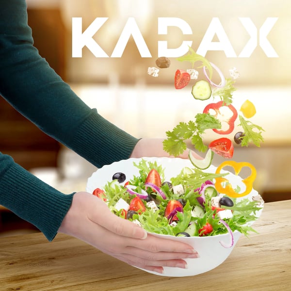 Salatskål/Frugtskål i glas - Serveringsskål - 23 cm - CE/EU-certificeret