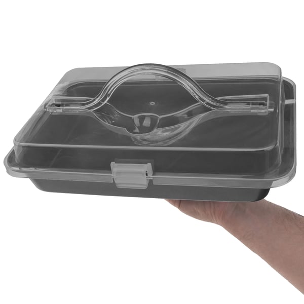 Ildfast fad - Gratinfad - Slip-let - Med låg - Metal - 38x28 cm - Brun