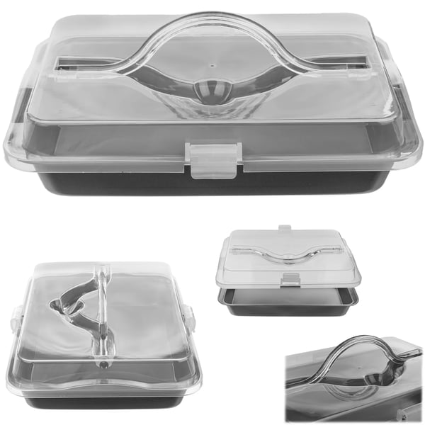 Ildfast fad - Gratinfad - Slip-let - Med låg - Metal - 38x28 cm - Brun