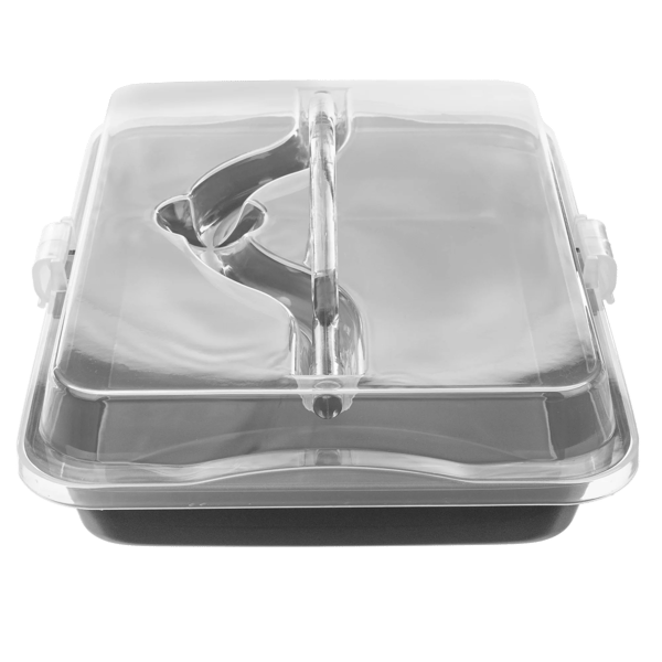 Ildfast fad - Gratinfad - Slip-let - Med låg - Metal - 38x28 cm - Brun