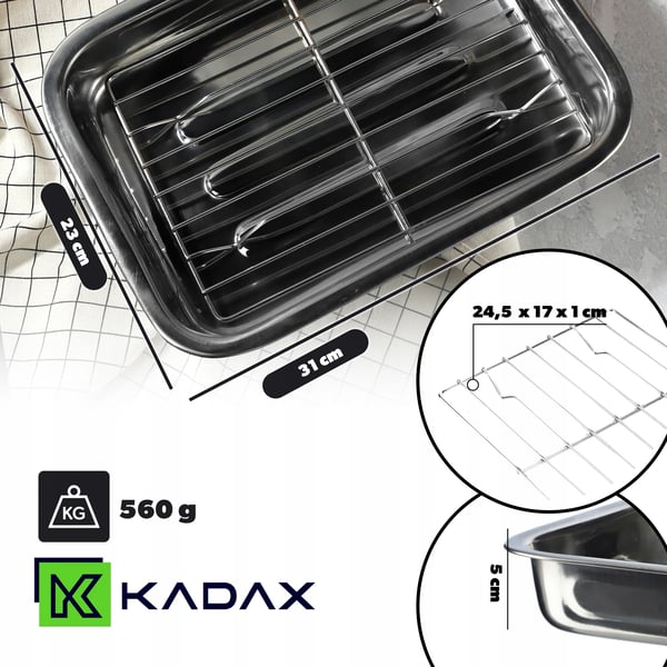 Bradepande / Kageform - Med Rist - Stål - 30 cm - CE/EU Godkendt