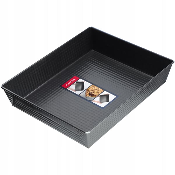 Bageform - Rektangulær kageform - Mål 30 x 25 x 6 cm - Metal - Til no-bake kager - CE/EU