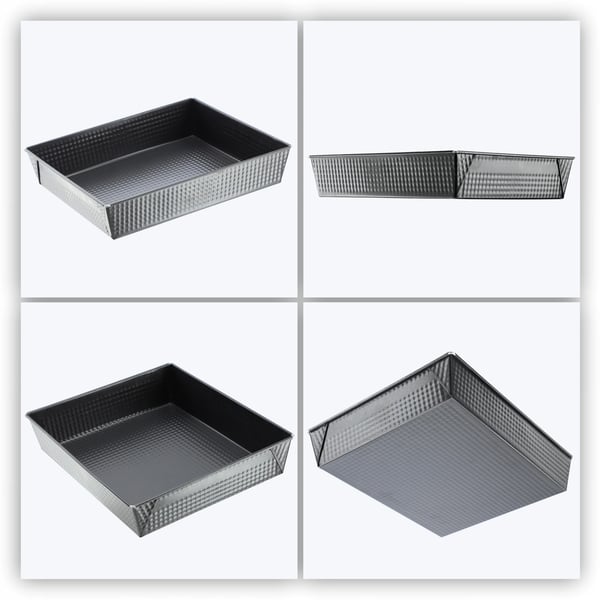 Bageform - Rektangulær kageform - Mål 30 x 25 x 6 cm - Metal - Til no-bake kager - CE/EU