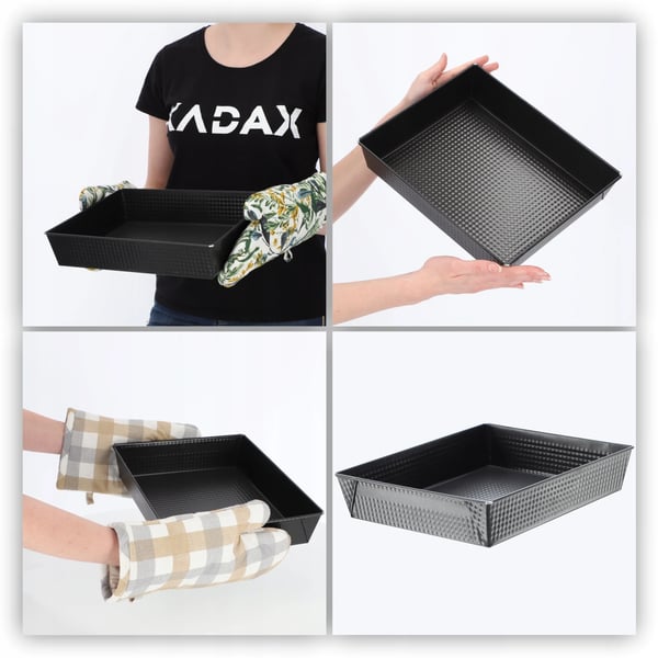Bageform - Rektangulær kageform - Mål 30 x 25 x 6 cm - Metal - Til no-bake kager - CE/EU
