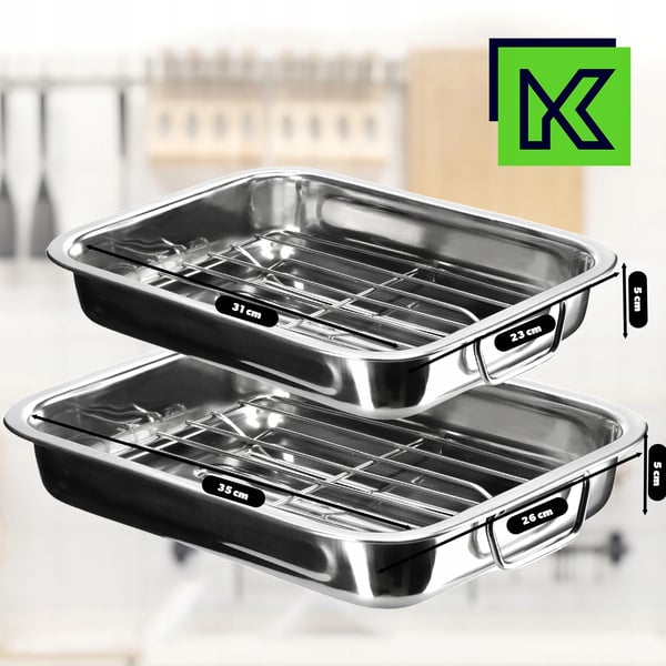 Bageforme - Kageforme - 2 stk 30 cm og 35 cm - Metal - CE/EU