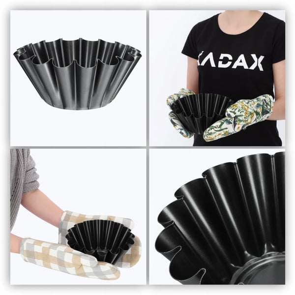 Bageform - Rund kageform - 21 cm diameter - Slip-let - Metal - Sølv