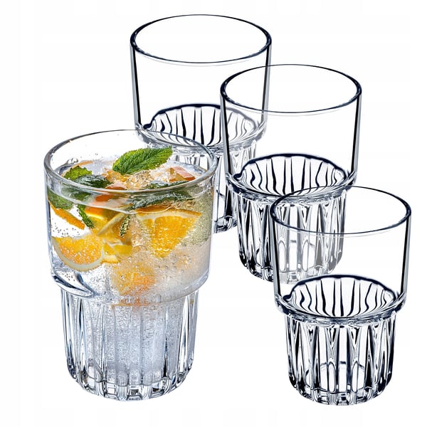 Drikkeglas - Vandglas 4-pak - Til Kolde Drikke - 320 ml - FCM-certificeret