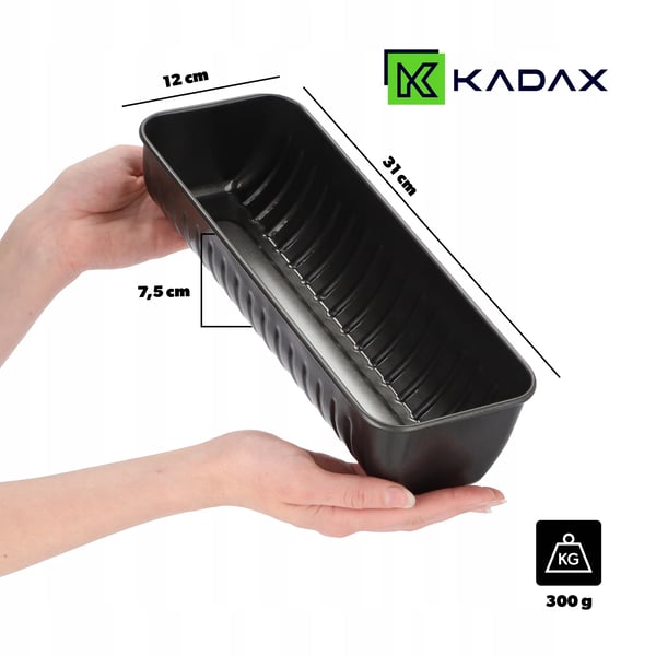 Brødform - Bageform til brød og kage - Længde 30 cm - Metal - Sølv - CE/EU-certificeret